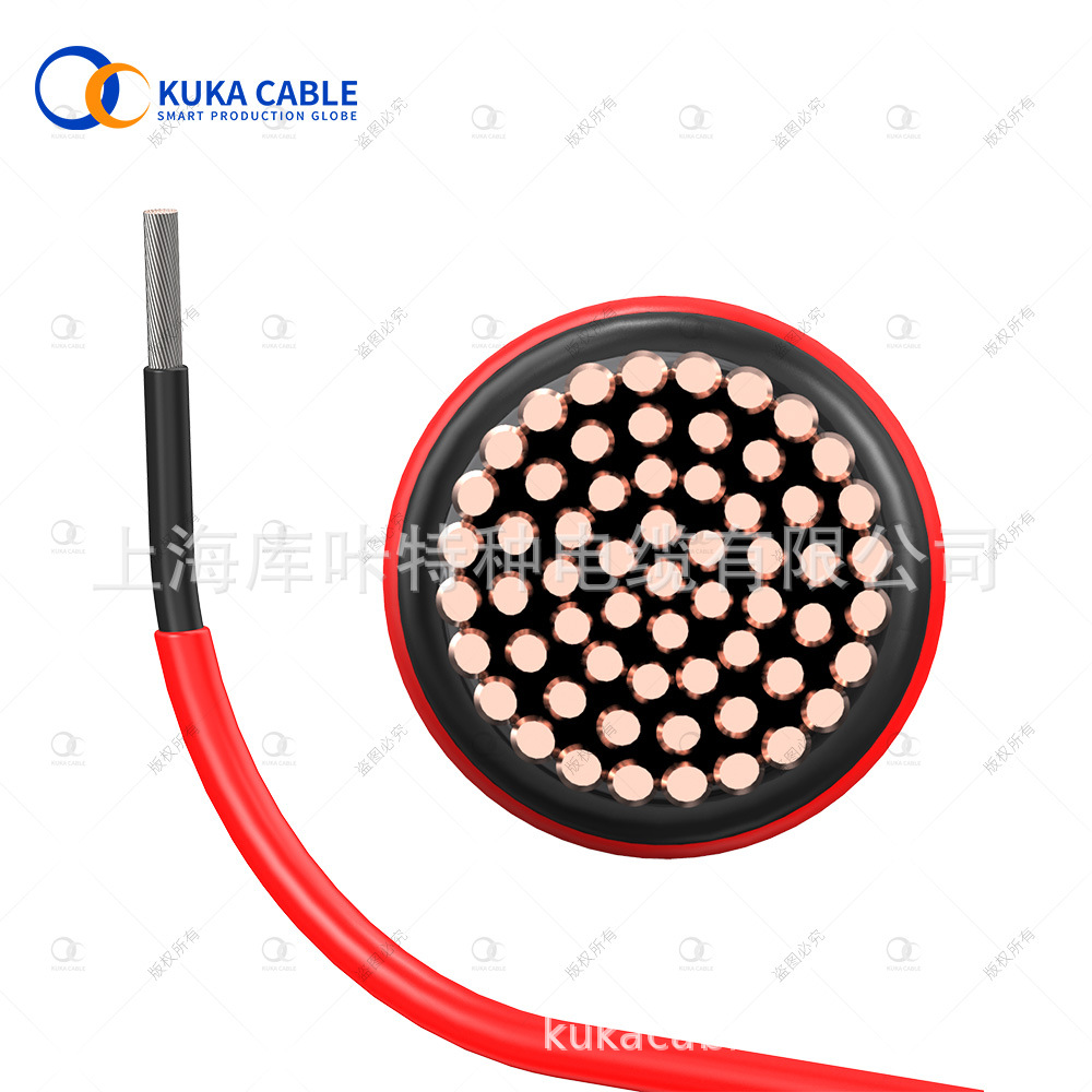 太阳能光伏专用线缆电线国标两芯护套线PV1-F2*4mm平方户外接地线