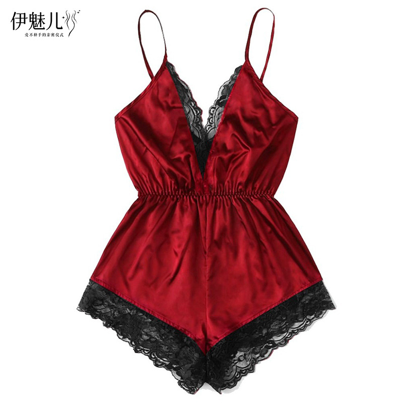 Amazon popular europeo y americano nuevo hogar desgaste de moda cómodo encaje pijamas traje en stock L1124