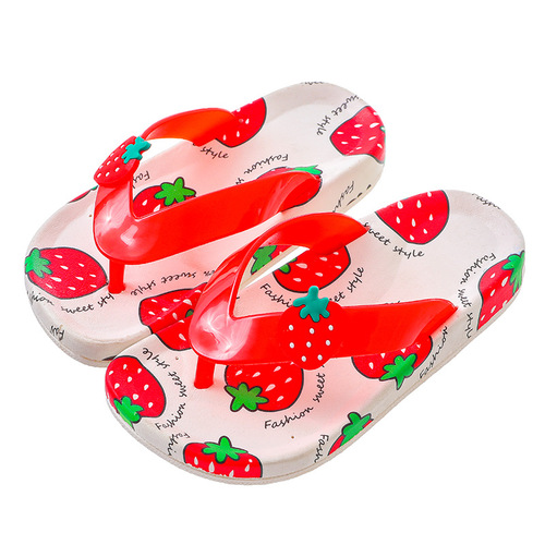 Children's flip-flops summer new little girl princess cute non-slip indoor household boys and girls baby flip-flops