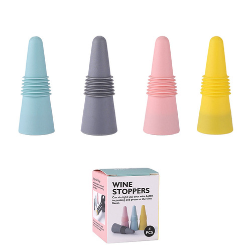 Silicone red wine stopper sealed wine stopper wine bottle stopper red wine stopper beer seasoning bottle stopper glass bottle stopper preservation stopper