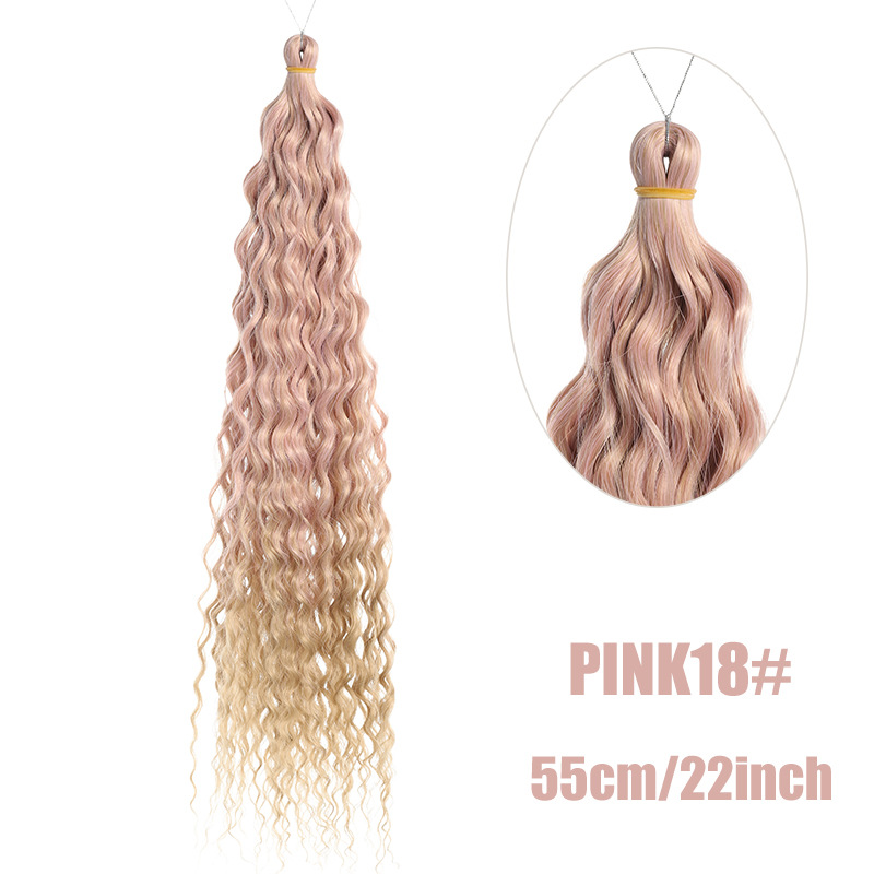 Haarverlängerungen Dreadlocks Geflochtene Haare Perücken für Frauen Häkelhaar Tief gelocktes geflochtenes Haar_voghion.com