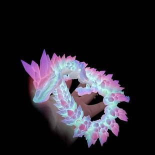 3D Printing Luminous Chinese Dragon Rose Crystal Dragon Dragon Craft Decoration Gift Internet Red Creative Hand-made Car