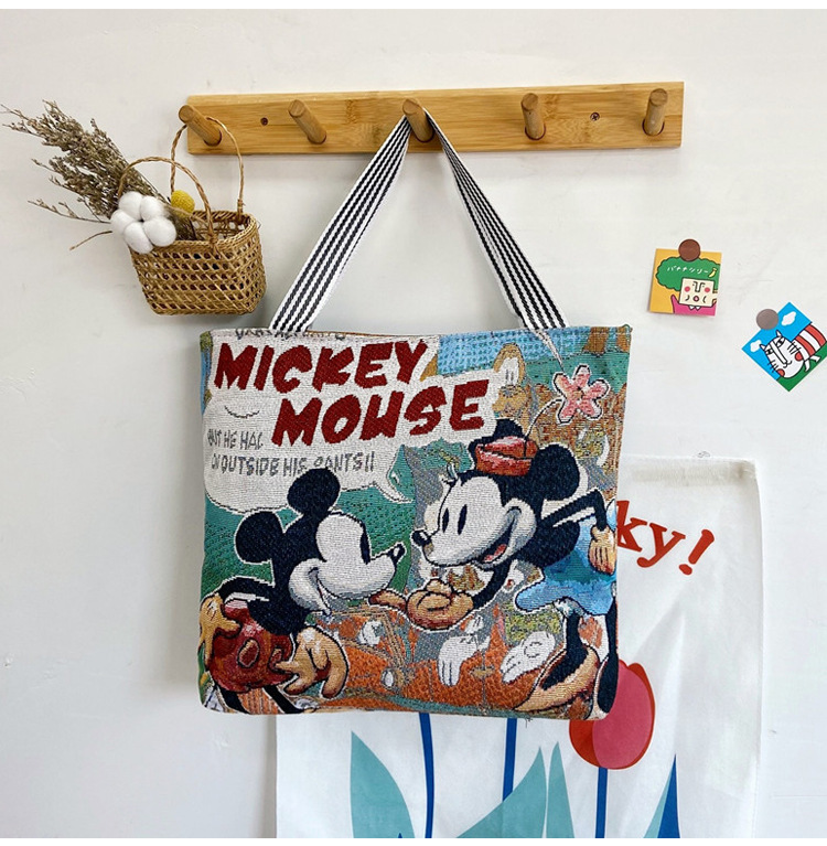 漫画刺繍ファッションシングル肩女性バッグ新馬泰托特バッグ新学生シングル肩手提げキャンバスバッグ大容量|undefined