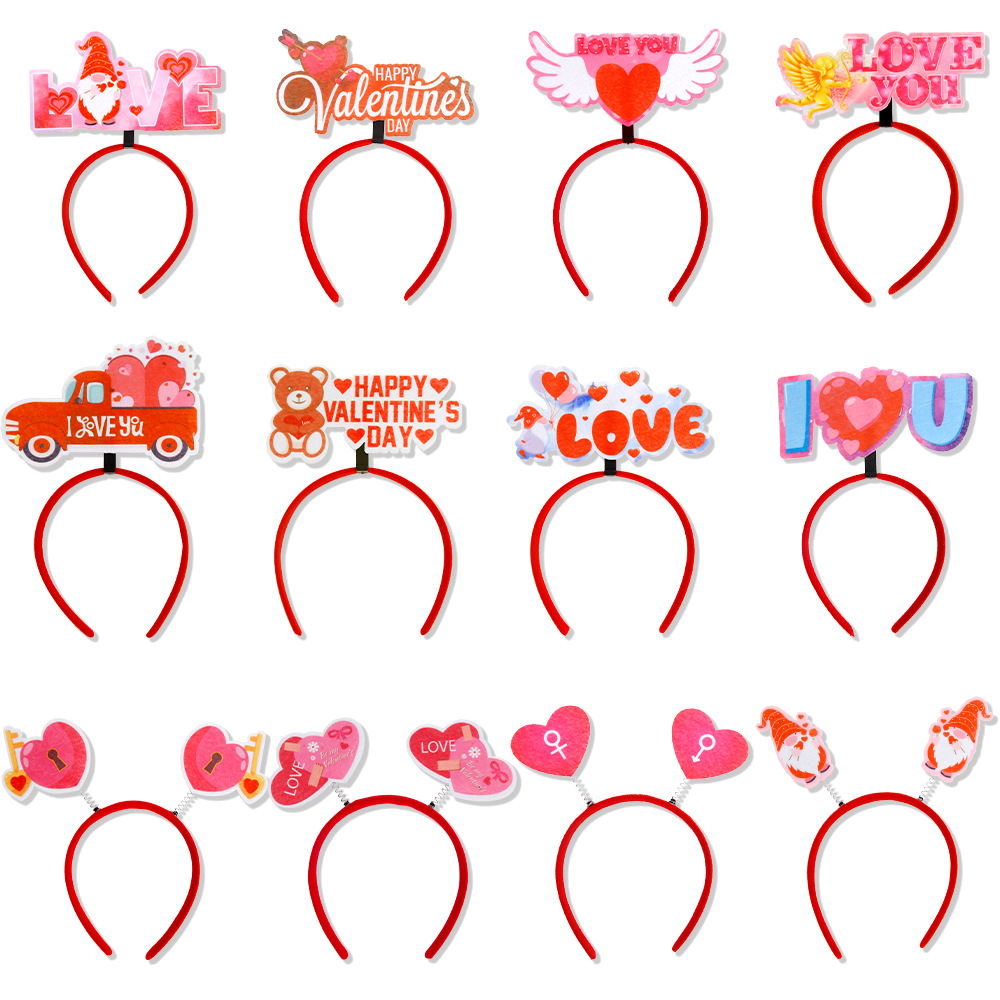 Valentine's Day Cute Sweet Letter Heart Shape Plastic Party Festival Headband display picture 1