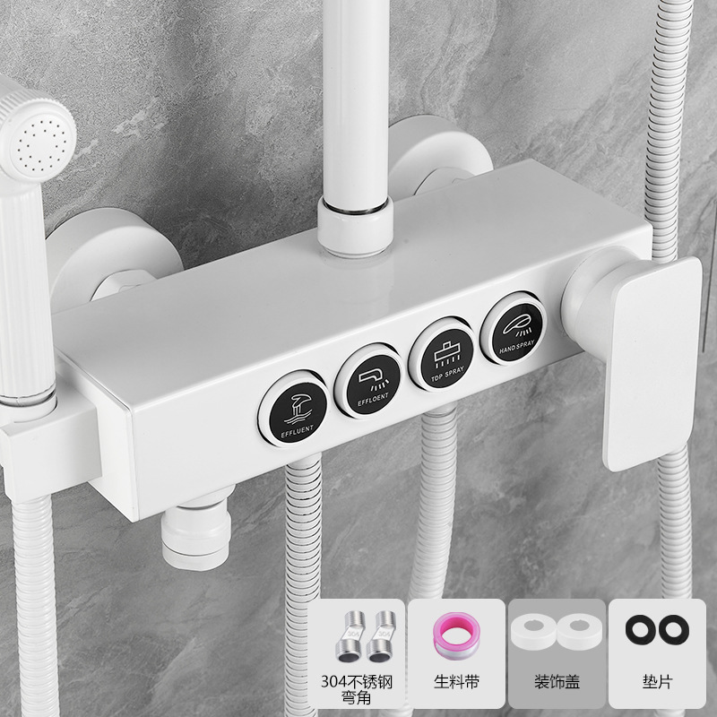 Válvula de mezcla de temperatura constante de acero inoxidable baño interruptor de agua caliente y fría accesorios de ducha grifo universal cuerpo