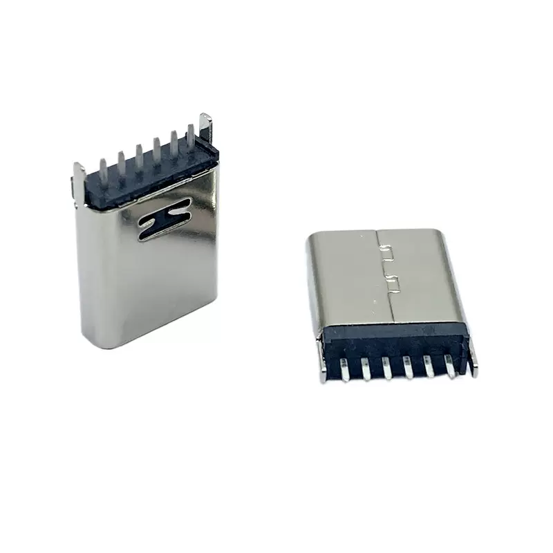 type-c立式插板6P 直插10.0H/10.5H 连接器 USB3.1母座快充厂家