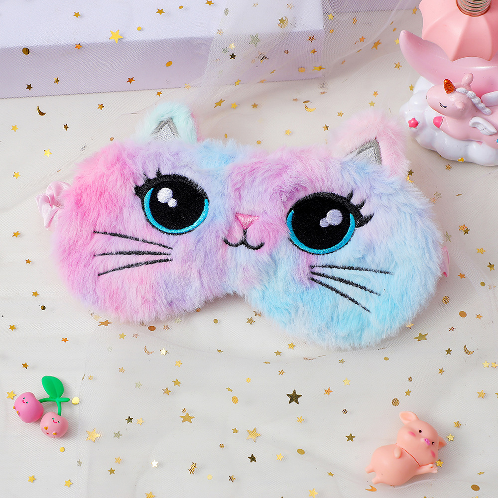 Cute Cat Plush Eye Mask display picture 10