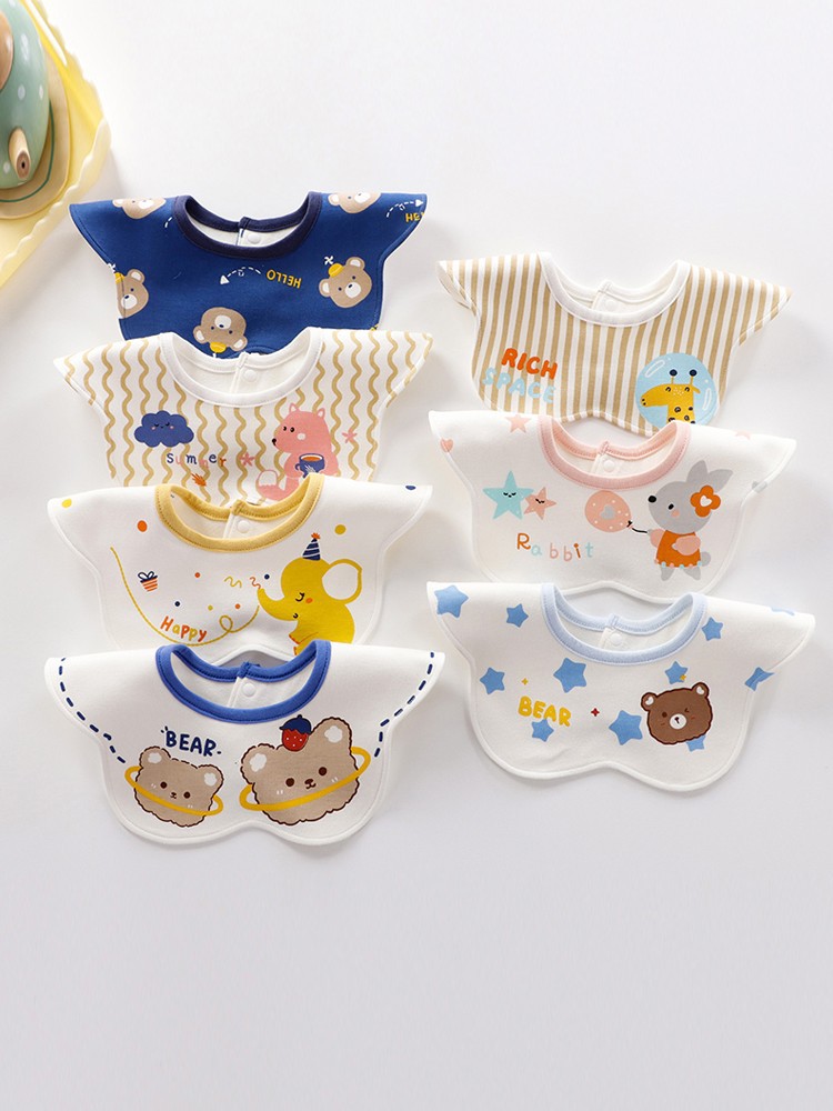 Babo para bebé de algodón impermeable, antiderrames – giratorio 360°, para comer, primavera-verano.