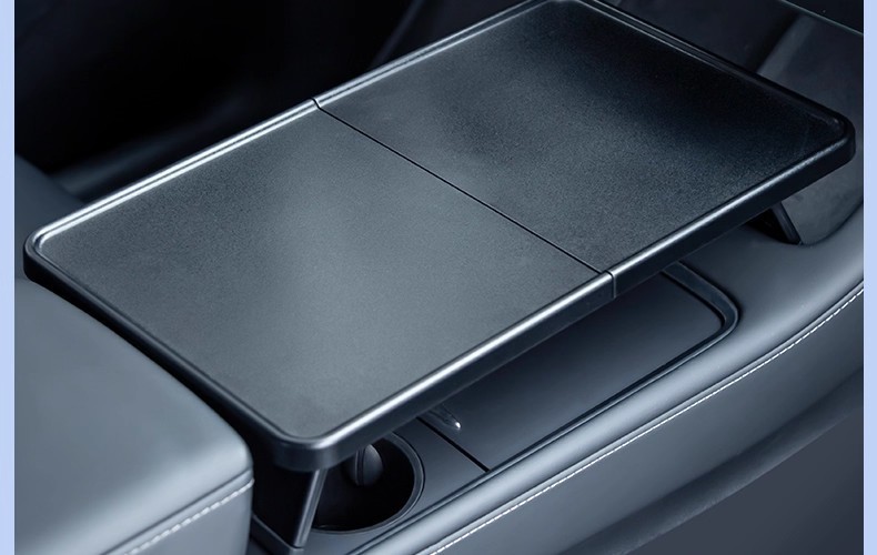 Suitable for the Updated Version of Tesla Model Y3 Car-Mounted Dining Tray Table, Central Control Camping Storage Compartment Modification Accessories