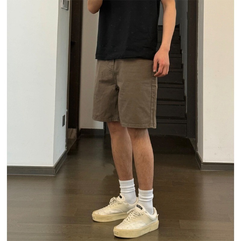 Retro Brown Denim Shorts for Men 2025 New Summer Wear Sports Casual Five-Point Pants Half-Length Pants Retro Brown Denim Shorts for Men 2025 New Summer Wear Sports Casual Five-Point Pants Half-Length Pants