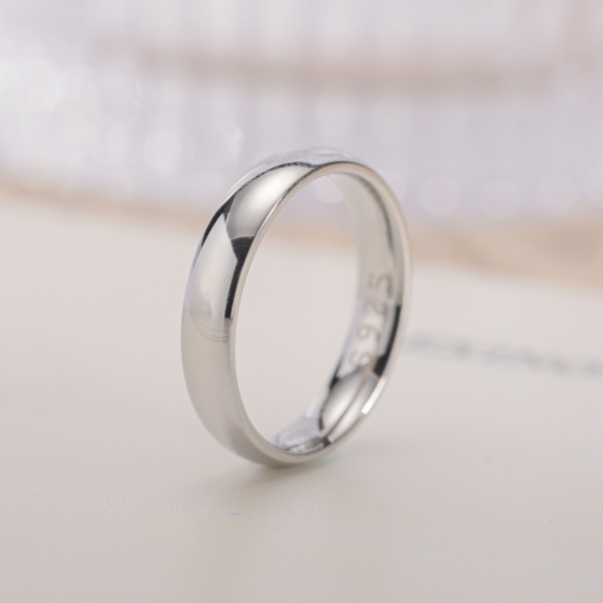 Fashion Simple 18K Gold Titanium Steel Ring