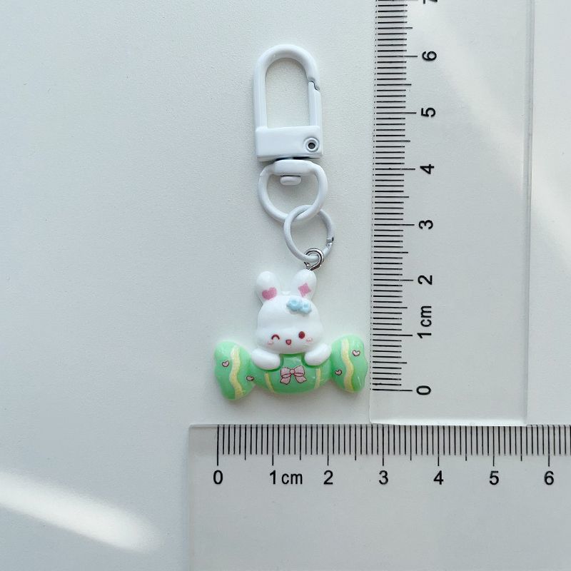 Luna conejo dulces dulces con flores rosquillo joyas de resina bolsos DIY bolsos colgantes llaveros amigos regalos