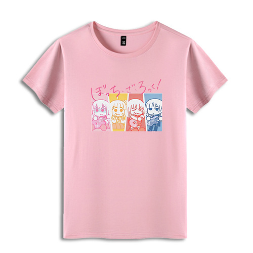 Lonely Rock's Goro Tsuboi Same Style T-Shirt Boqi Sauce White Short Sleeve Merchandise Pain Clothes Cosplay Short Sleeve Top
