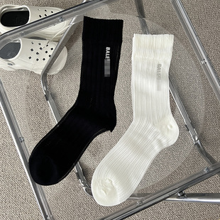 Jewelry Socks European Goods Light Luxury Decorative Hot Stamping Letter Spring and Summer Thin Crystal Silk Women's Socks Internet Celebrity Same Style