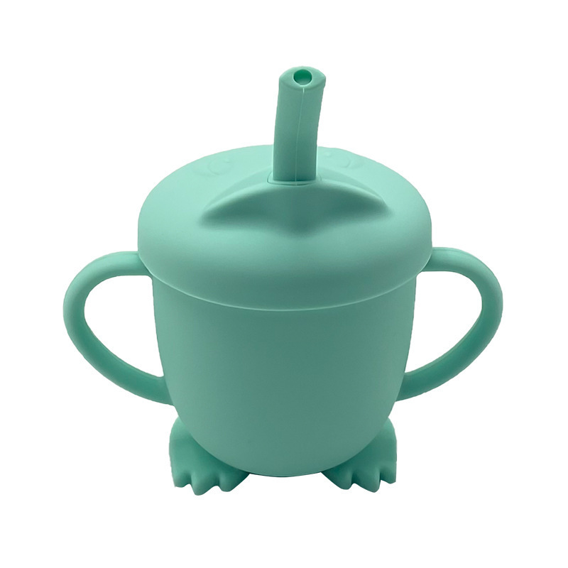 Taza de paja para bebés con cubierta a prueba de caídas a prueba de quemaduras entrenamiento de agua potable para niños aprendiendo taza de bebida fábrica transfronteriza en stock