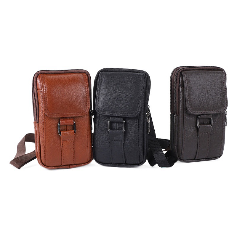 New creative multi-layer mobile phone waist bag vertical multi-functional shoulder bag wearable belt work waist bag in stock generation hair