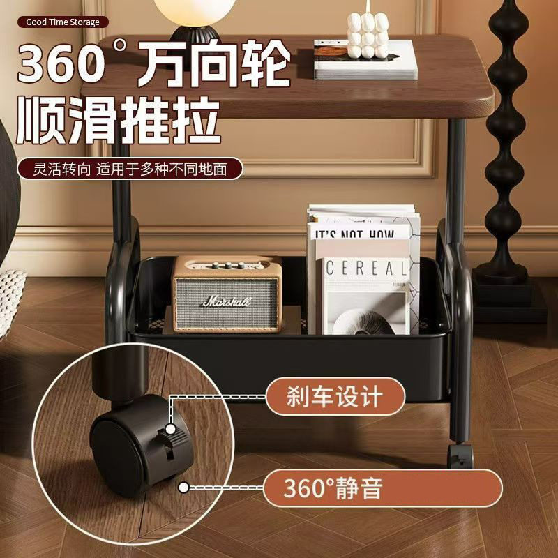 可移动小茶几推车沙发边几小桌子客厅家用卧室床头柜零食置物架|undefined