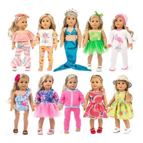 Doll clothes princess dress 18 inches American girl toy dress-up doll chiffon dress 45 cm baby clothes wholesale