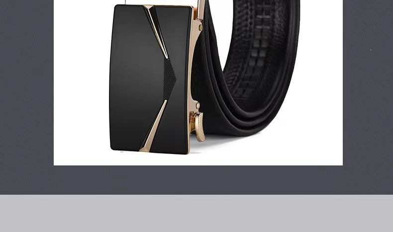 Top Layer Cowhide Men's Belt Trendy Automatic Buckle Waistband Men's Fashion Premium Casual Business Trouser Belt