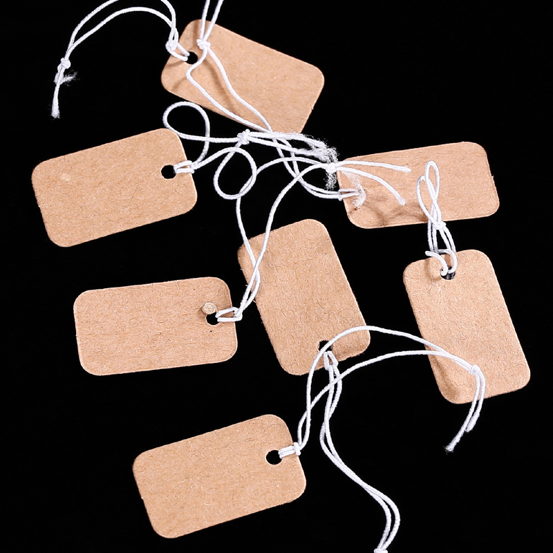 现货圆角价格标签 首饰价签 价格牌 标价签牌 吊牌手写牛皮纸价签