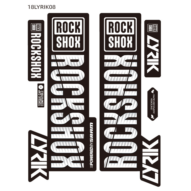 Hot 2018 LYRIK ROCK-SHOX Mountain Bike Fork Sticker Rockshox Decal
