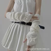 Японская луна, милые вязаные перчатки с бантом, набор, осенние рукава, 24 года