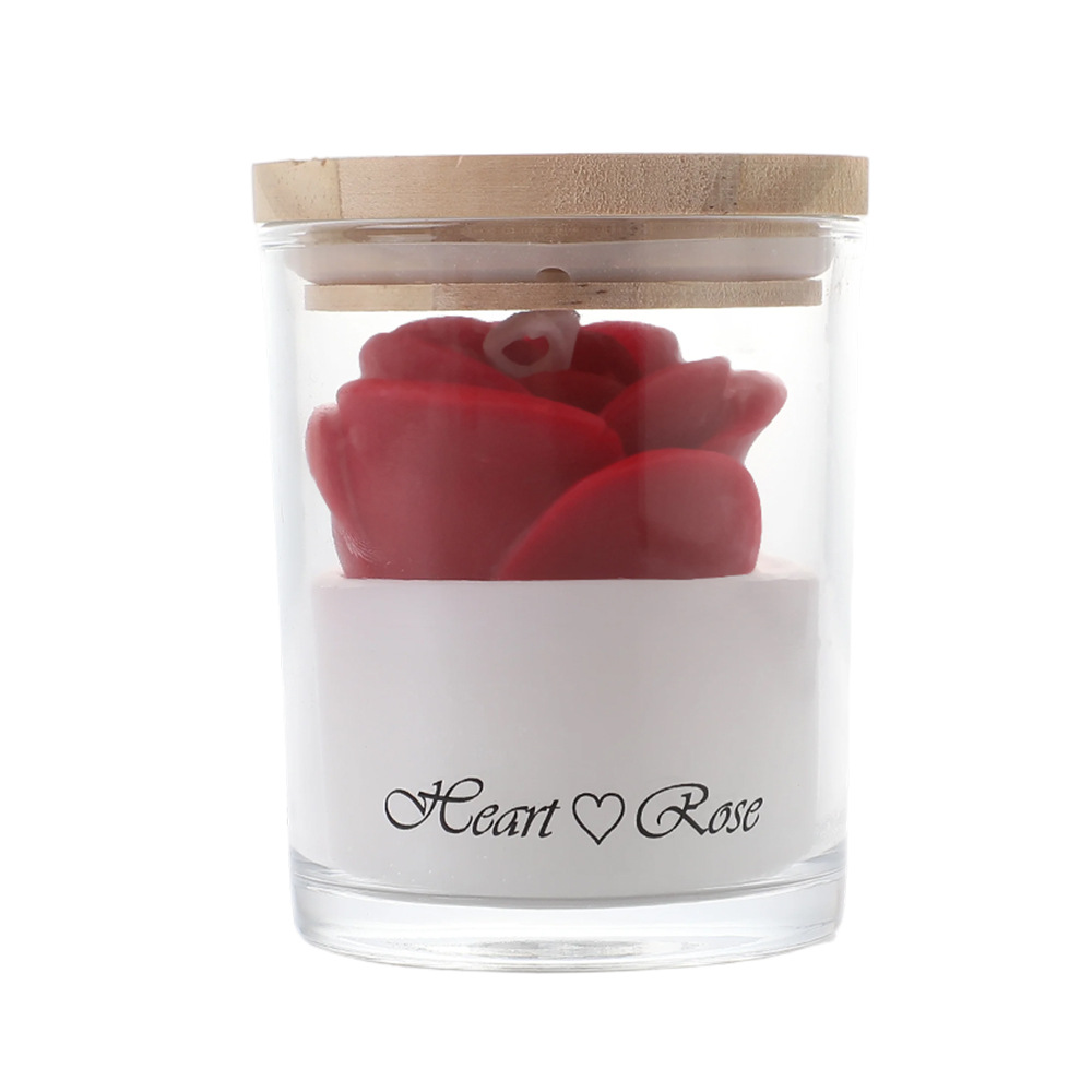Velas perfumadas en forma de rosa al por mayor regalos creativos para el día de San Valentín para el hogar fragancias acompañadas de adornos de velas a través de la frontera image 6