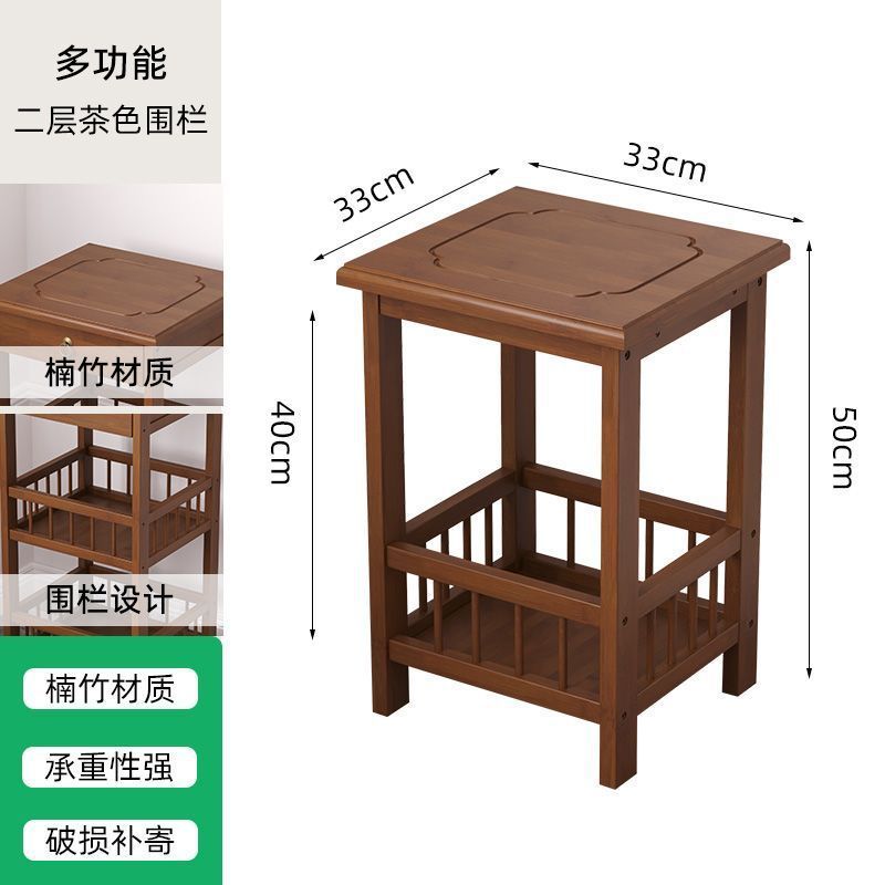 家用沙发边柜小茶几麻将桌边角几小方桌置物架茶桌茶台边茶叶柜子|undefined