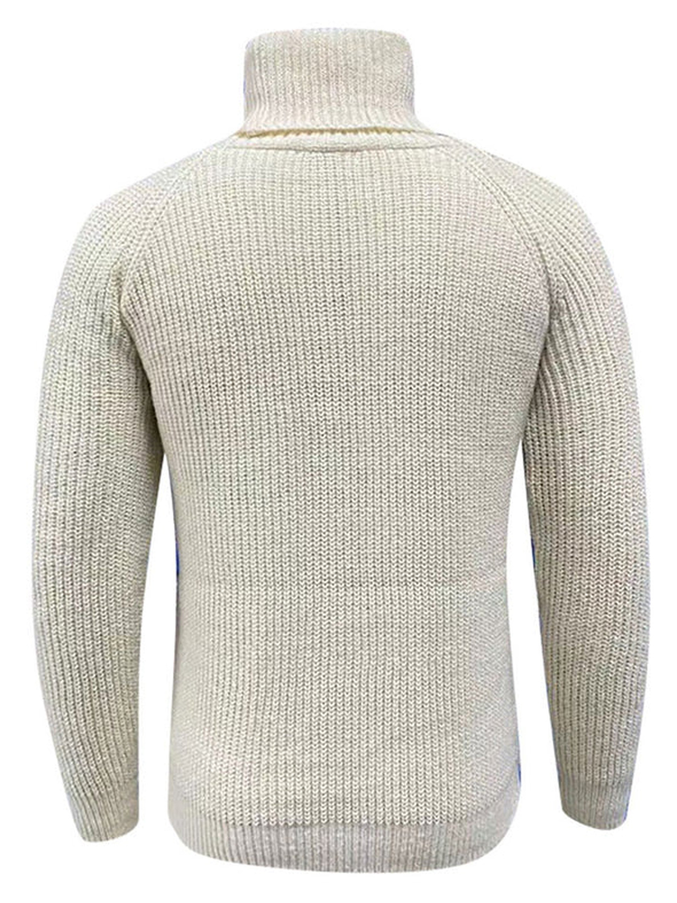 ​Men's & Women's Oversized High-Neck Knit Sweater – Vintage-Inspired Chunky Pullover For Winter, Casual & Chic (Beige, M-3XL)​_voghion.com