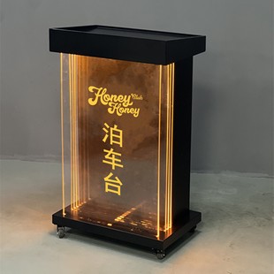 Bar KTV Reception Guest Welcome Desk Hotel Restaurant Mobile LED Luminous Guide Valet Parking Desk Host Desk