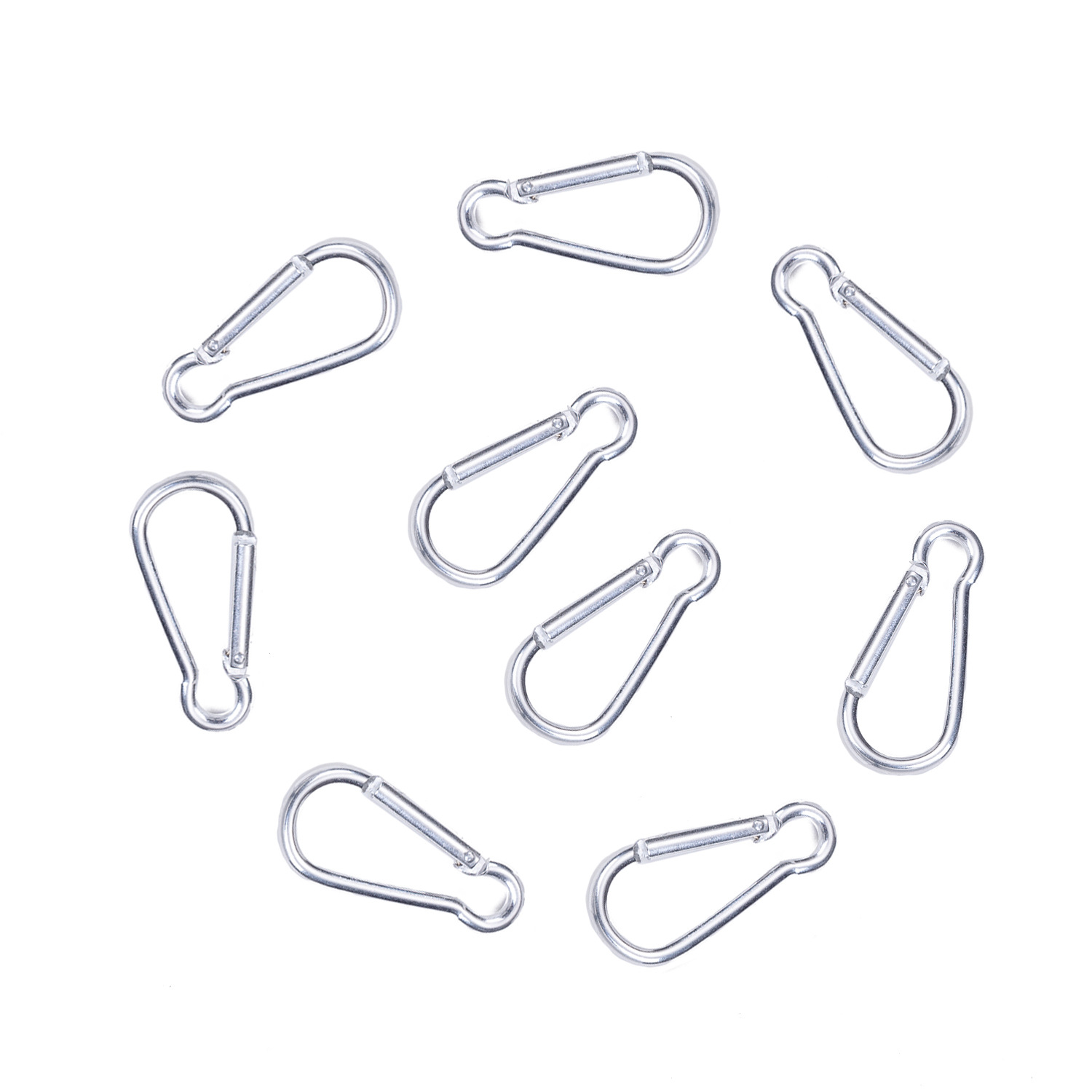 葫芦型5号挂扣箱包扣弹簧钩爬山水壶扣LED灯扣铝合金硅胶套登山扣