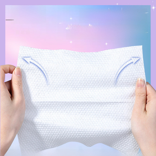 Pink Rabbit Disposable Pearl-Textured Washcloths – Thick, Soft Cotton Towels for Both Dry and Wet Use, Pull-Out Style Cleansing Tissues F003