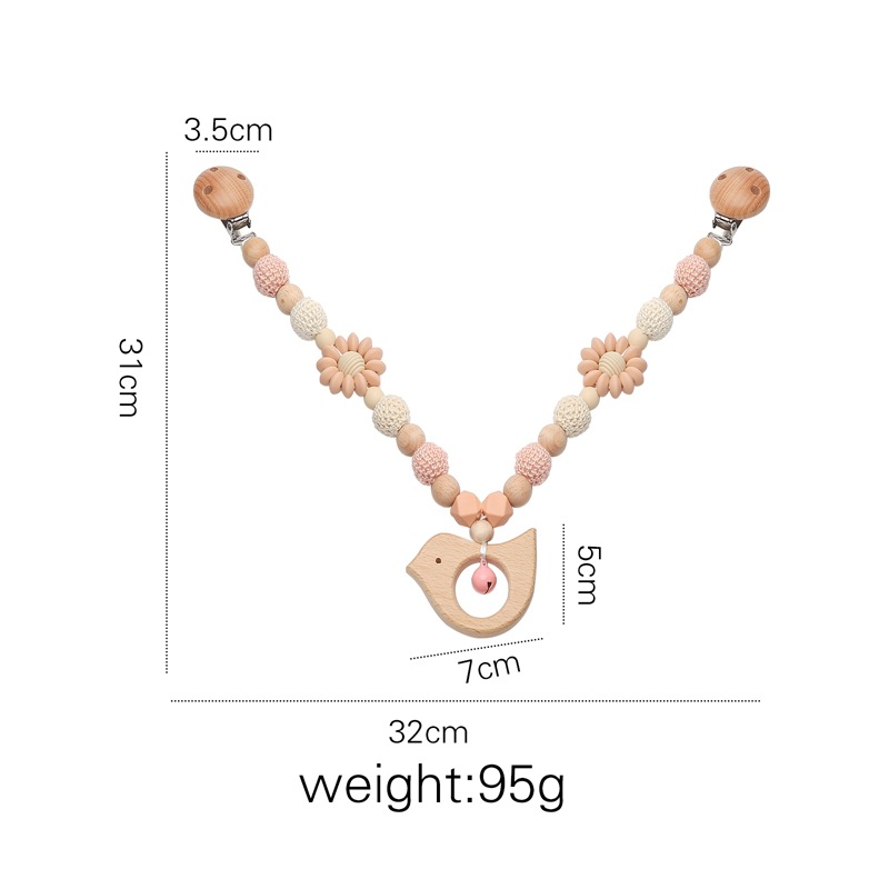 Cruzar la frontera de ganchillo animal sonajero bebé de punto animal muñeca bebé calmante juguete roer crochet juguete