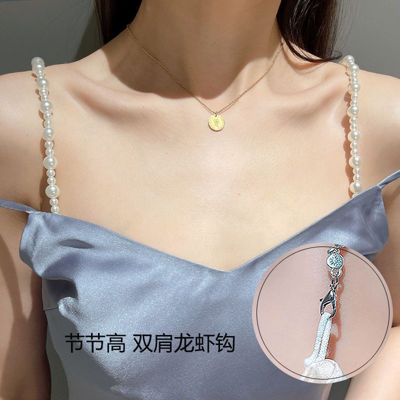 Cordillera de hombro cadena de ropa de abrigo ajustable reemplazable accesorios de diamante de pecho expuestos ropa de perlas