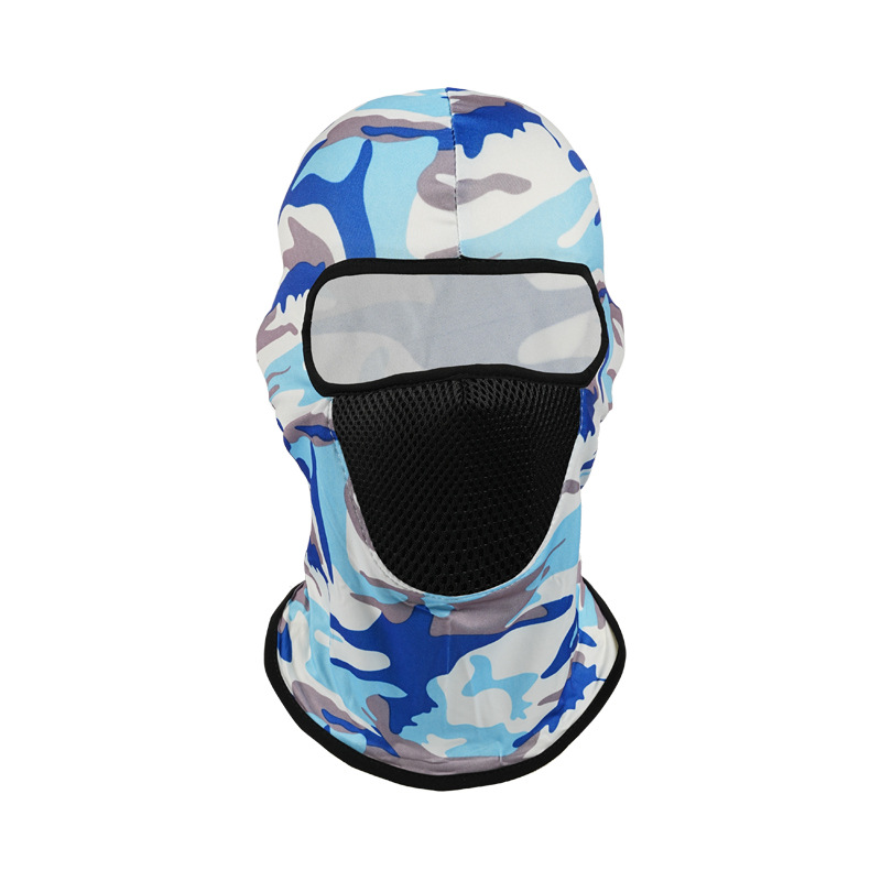 Sombrero estampado de seda de hielo, casco de ciclismo de camuflaje, mascarilla transpirable de primavera y verano, revestimiento, mascarilla de bicicleta, casco, sombrero