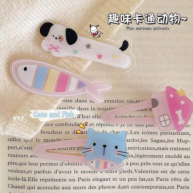 Cartoon hairgrip, cute hairpins, summer bangs, hair accessory