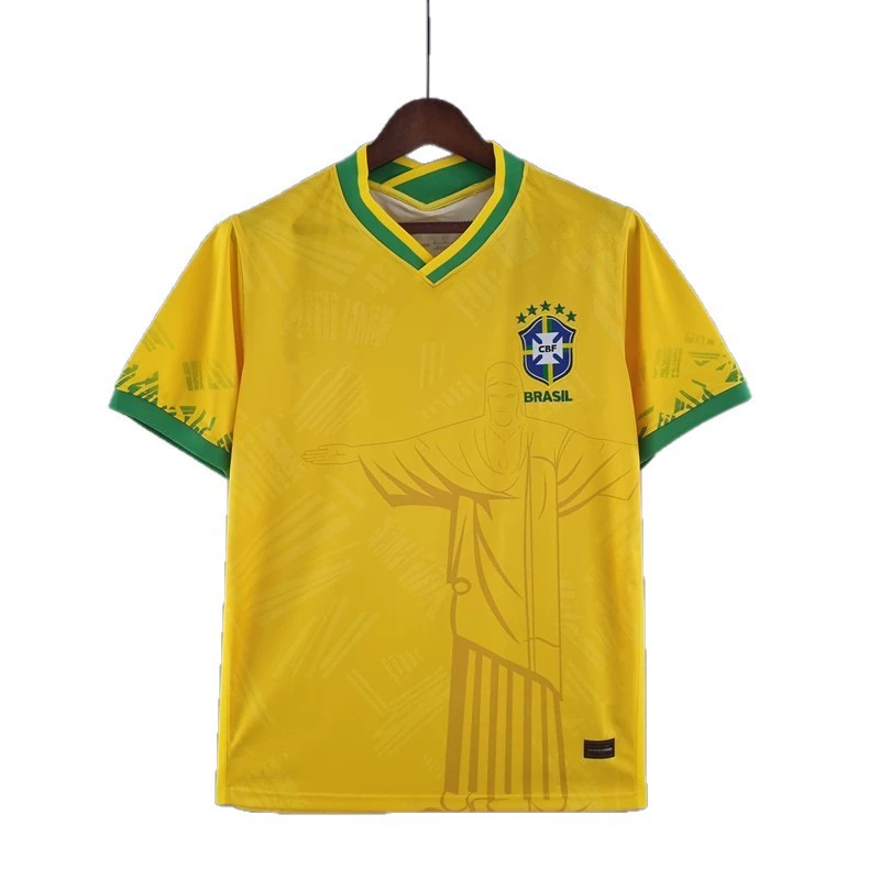 Cross-border delivery of 2425 season Brazil jerseys home and away Jesus special edition fan commemorative football uniforms