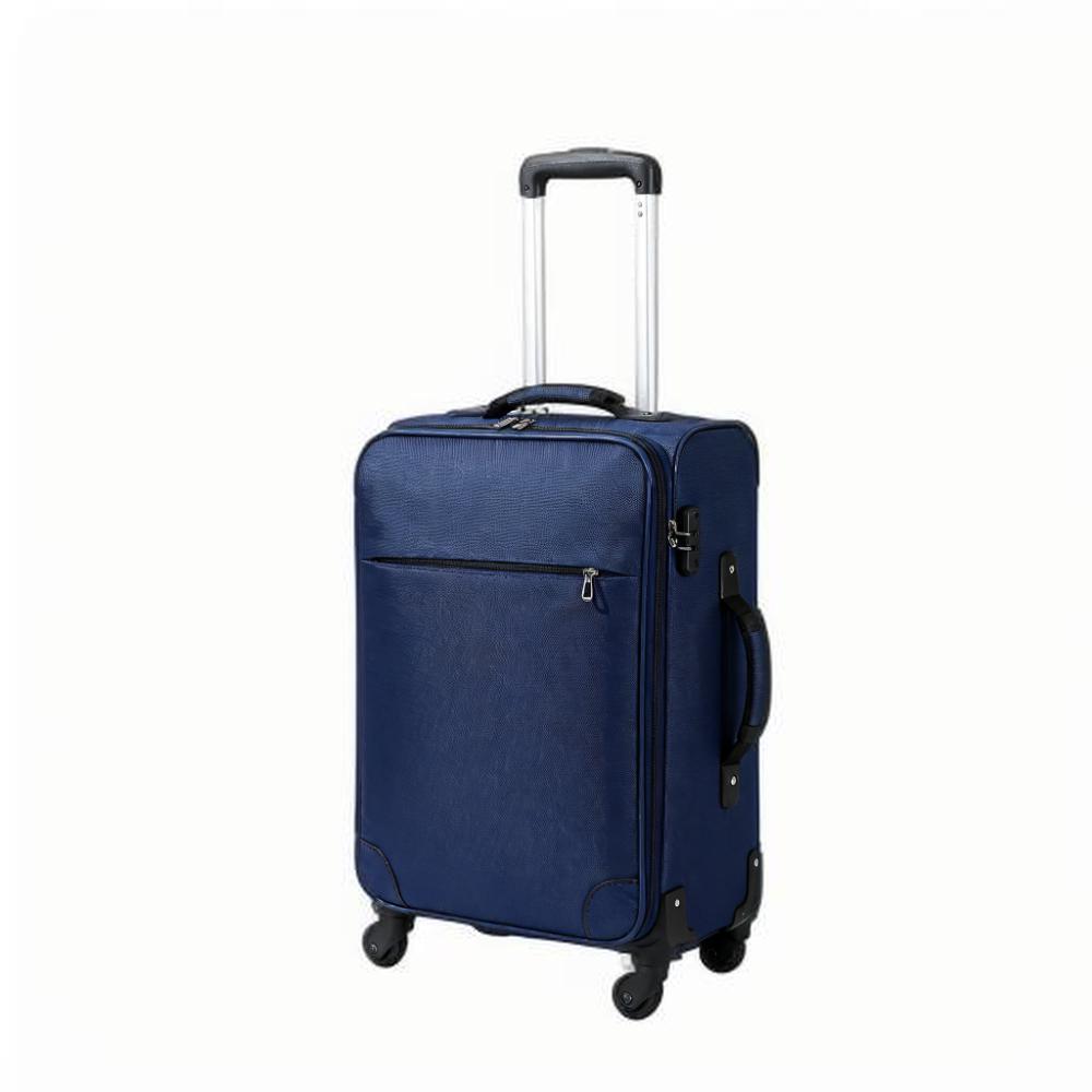 Vali xách tay 20 inch nylon cao cấp chống mài mòn bánh xe máy bay — màu xanh