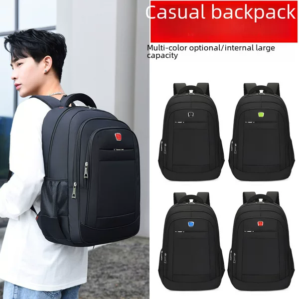 Cross-Border Large-Capacity Backpack for Men, Business High-End Laptop Bag, Commuting and Travel Backpack