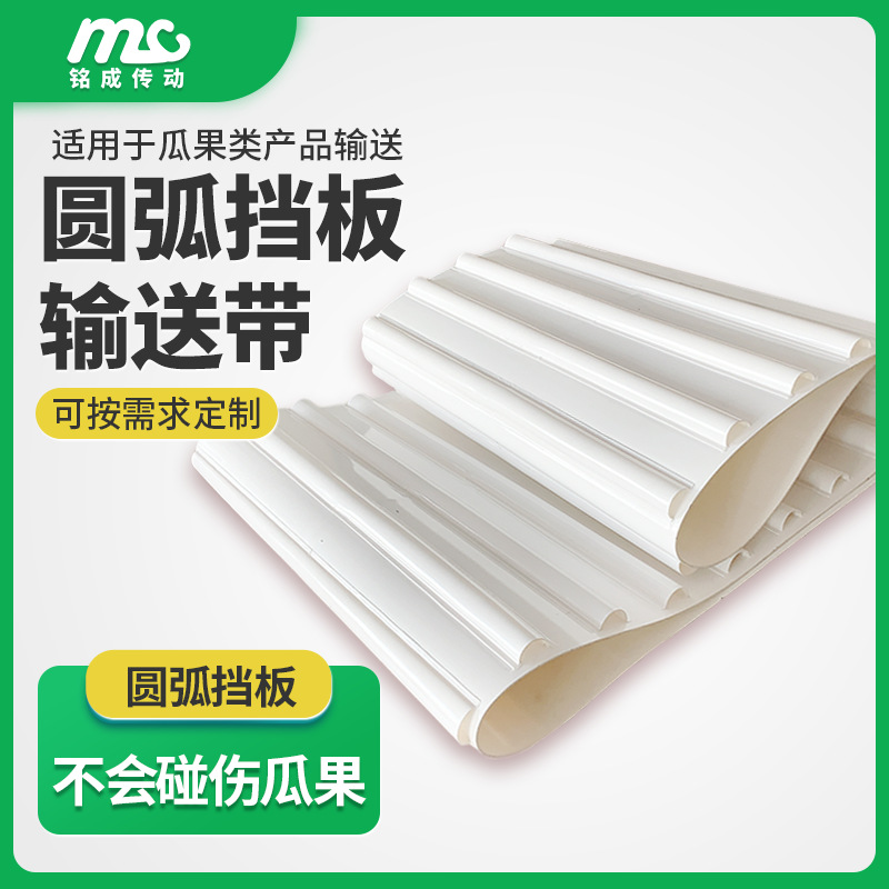厂家直供水果分选机防撞圆弧挡板输送带水果提升带圆弧挡板输送带