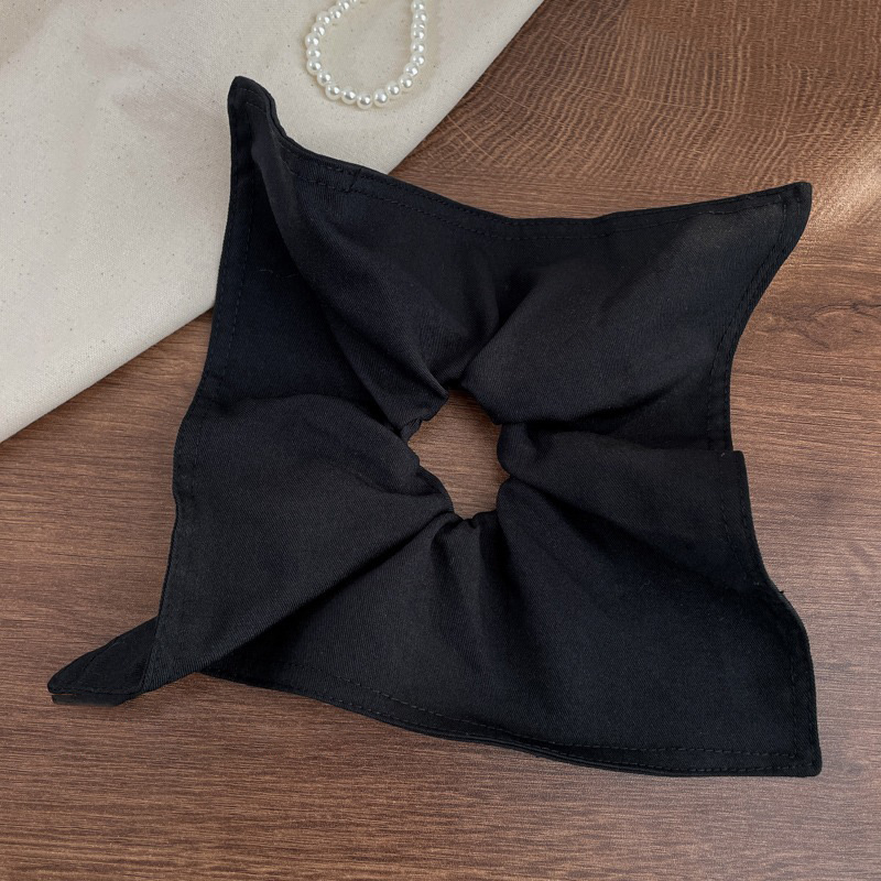 Alta sensación jeans azul intestino anillo de cabello feminino sen cuadrado toallas cuadradas cuerdas de cabello atadas cuerdas de cabello adornamientos de cabello