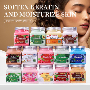 Fruit Scrub Exfoliating Chicken Skin Bath Cleansing Body Scrub Cross-Border Foreign Trade Spot Wholesale 350ml
