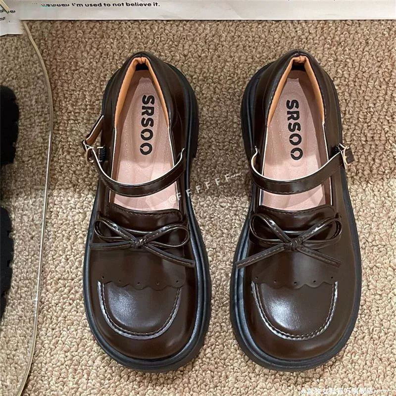 Туфли JK Mary Jane в японском стиле с юбками, дизайн в британском стиле, маленькие кожаные туфли на толстой подошве для женщин, новинка осени 2024 года.