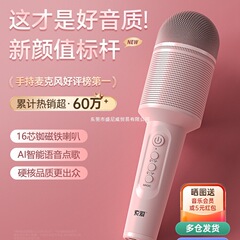 索爱话筒音响一体麦克风家用k歌无线蓝牙儿童唱歌音箱手机家庭ktv