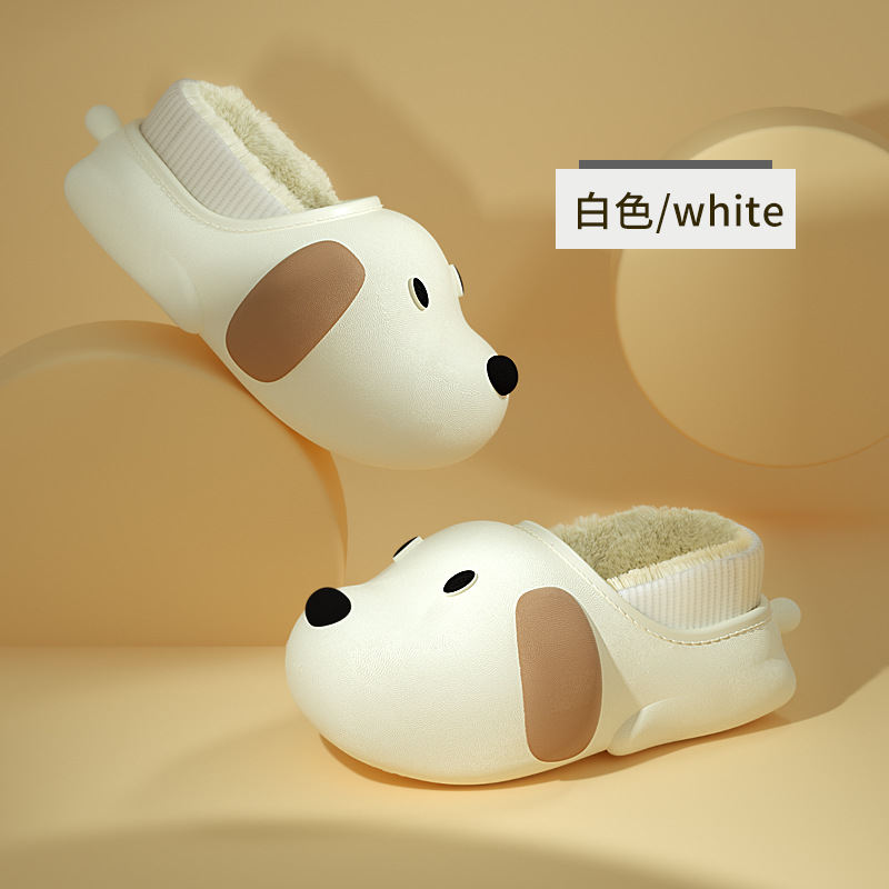 Zapatillas de algodón para niños, suela gruesa de dibujos animados de otoño e invierno interior antideslizante casa Zapatos acolchados de algodón EVA impermeable Generación de cabello