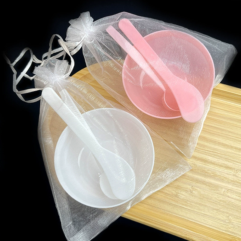 Plastic face mask, cosmetic set in gift box for skin care, 3 piece set