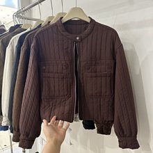 2024新款短外套小个子女装秋冬上衣薄款棉服时髦夹棉羽绒棉衣小袄