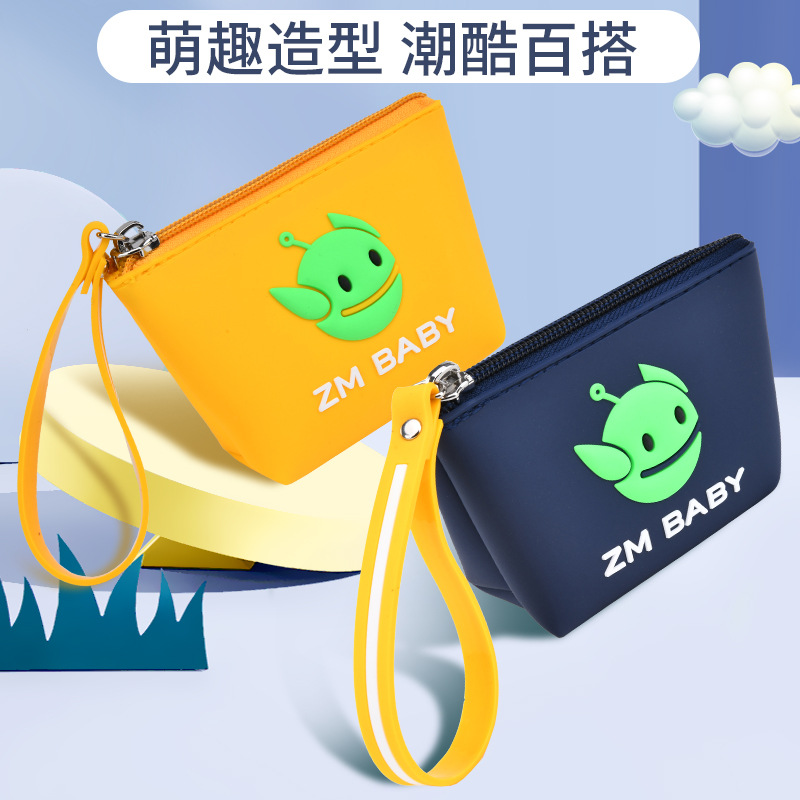 Bolsa para niños de dibujos animados lindo embrague pequeña billetera bolsa de almacenamiento monedero estudiante de escuela primaria ahorro bolsa pequeña logotipo imprimible