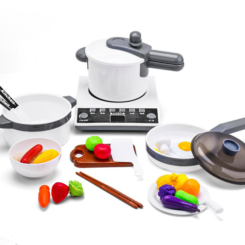 Factory direct sales play house toys simulation kitchen cooking tableware set play house toys manufacturer wholesale