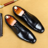 Footwear for leather shoes English style, suit, genuine leather, wholesale